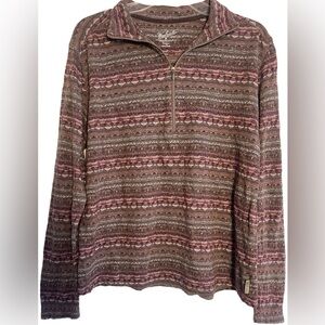 Woolrich Women’s Pullover Half Zip Boho Top Size Medium